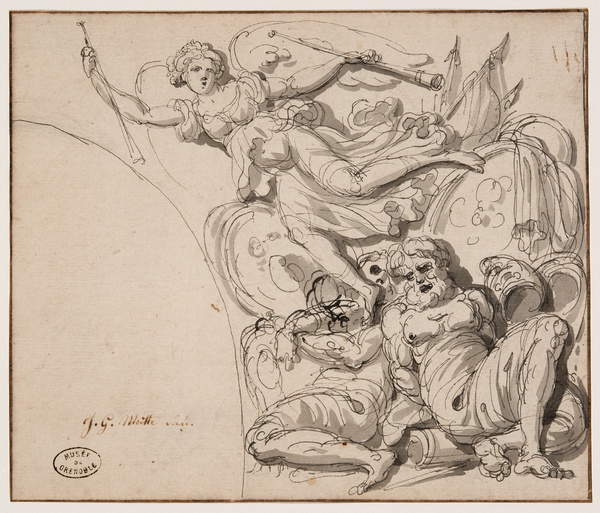 La Renommée ; La Renommée dans les airs (Ancien titre), Jean Guillaume Moitte, 18e siècle