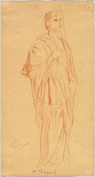 Saint (étude pour la frise de saints et martyrs au Panthéon) ; Saint Papoul (Autre titre), Jules Elie Delaunay, 1874-1884