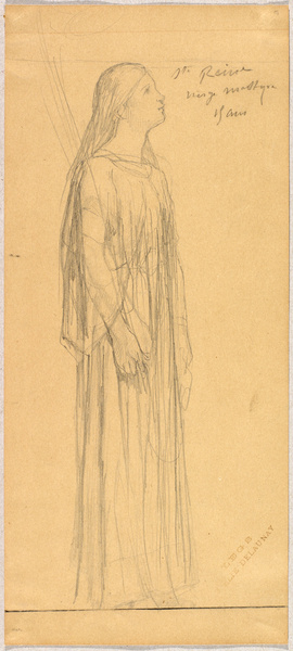 Sainte Reine (étude pour la frise des saints et des martyrs au Panthéon), Jules Elie Delaunay, 1874-1884