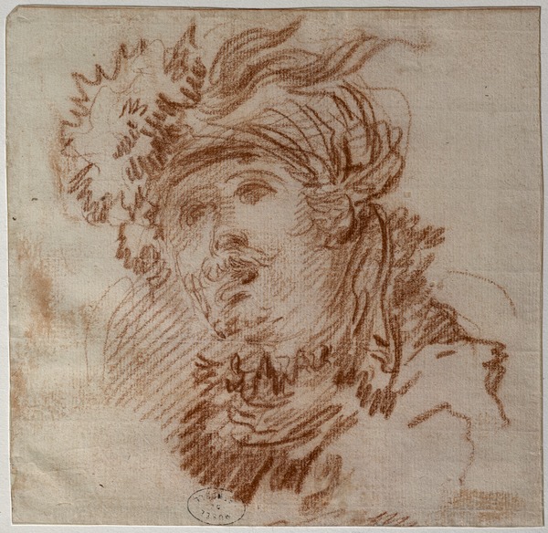 Tête d'Oriental ; Tête d'homme à la toque (Ancien titre), Giuseppe Bernardino Bison, 17e siècle