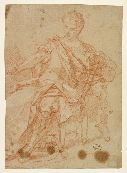 Homme drapé assis, Dandré-Bardon, 18e siècle