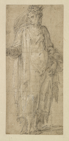Figure de reine ; Reine debout (Ancien titre), Nicolò Dell'Abate, 16e siècle