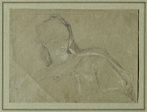 Buste de femme ; Tête de femme (Ancien titre) ; Etude de jeune femme drapée (Autre titre), Corrado Giaquinto, 18e siècle