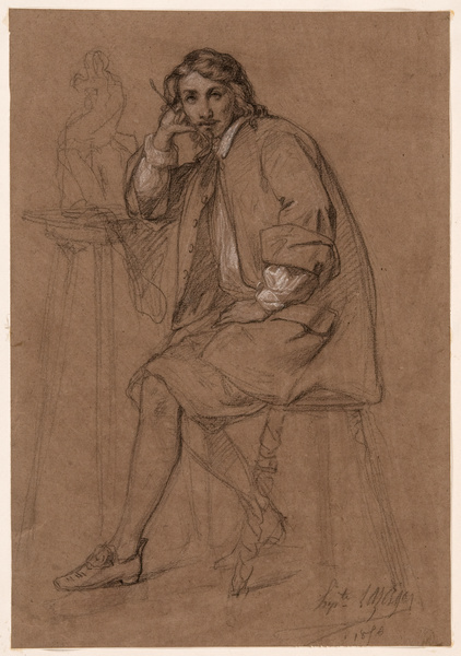 Portrait de Jacques Sarrazin, sculpteur, Hippolyte Lazerges, 1856
