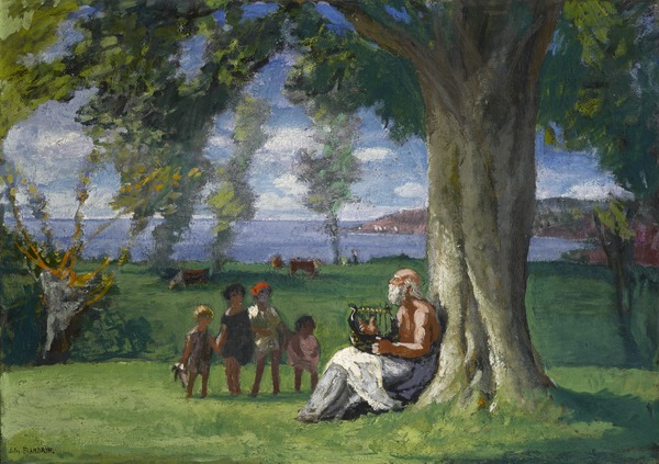 Homère et les bergers ; Homère chez les bergers (Ancien titre), Jules Flandrin, vers 1932