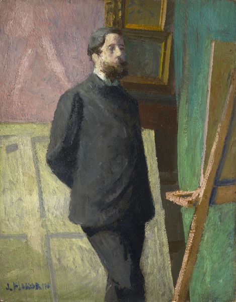 Mon portrait ; Mon portrait (autoportrait à l'atelier) (Autre titre), Jules Flandrin, vers 1909