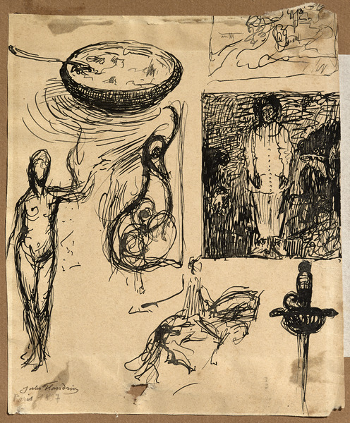 Croquis divers, Jules Flandrin, 1897