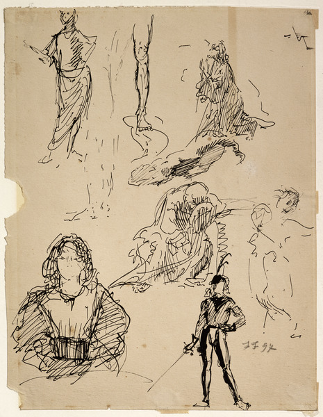 Croquis divers, Jules Flandrin, 1897
