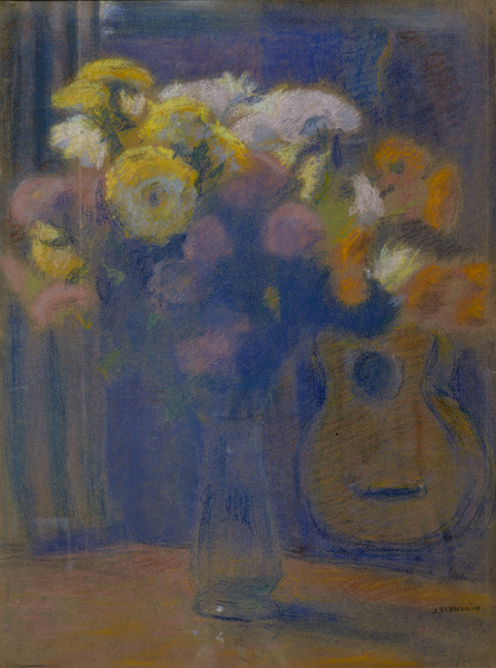 Bouquet et guitare, Jules Flandrin, 20e siècle