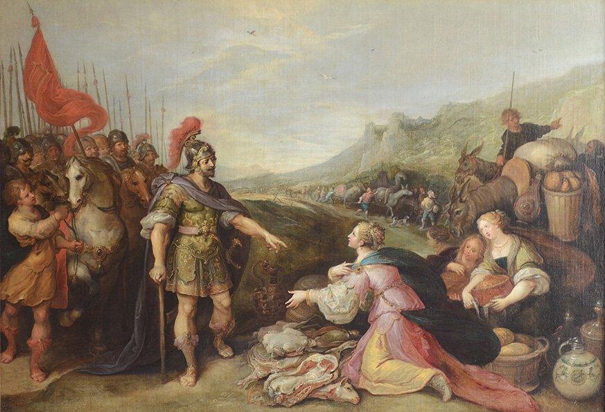 La rencontre de David et Abigaïl, Frans II Francken, 1ère moitié 17e siècle