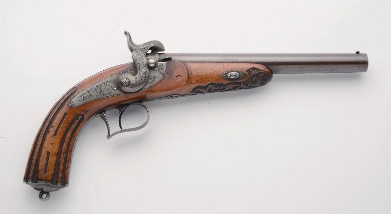 Pistolet à percussion sur broche, système Clerville-Thomas_0