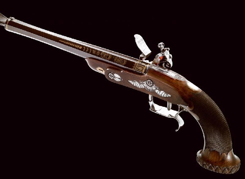 Pistolet à silex (paire), coffret_2