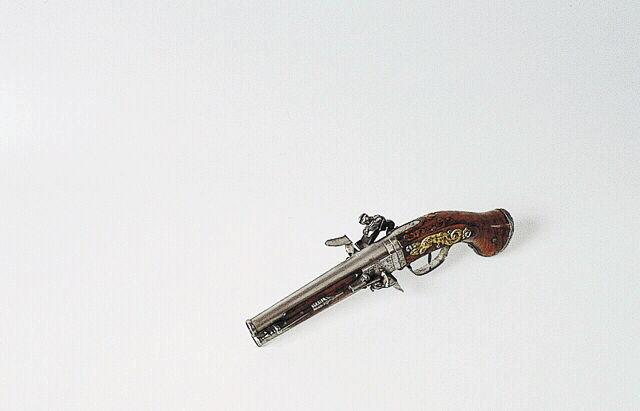 Pistolet à silex, à canon tournant_2