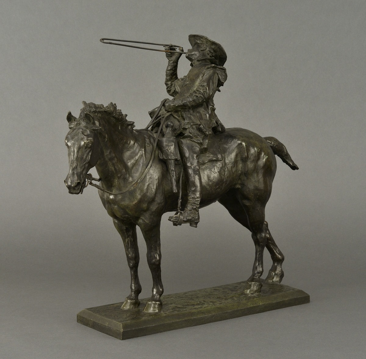 Le Héraut de Murcie ; Le Trompette de Murcie ; Cavalier Louis XIII sonnant de la trompette, Ernest Meissonier, 1879,1893 Date de fonte