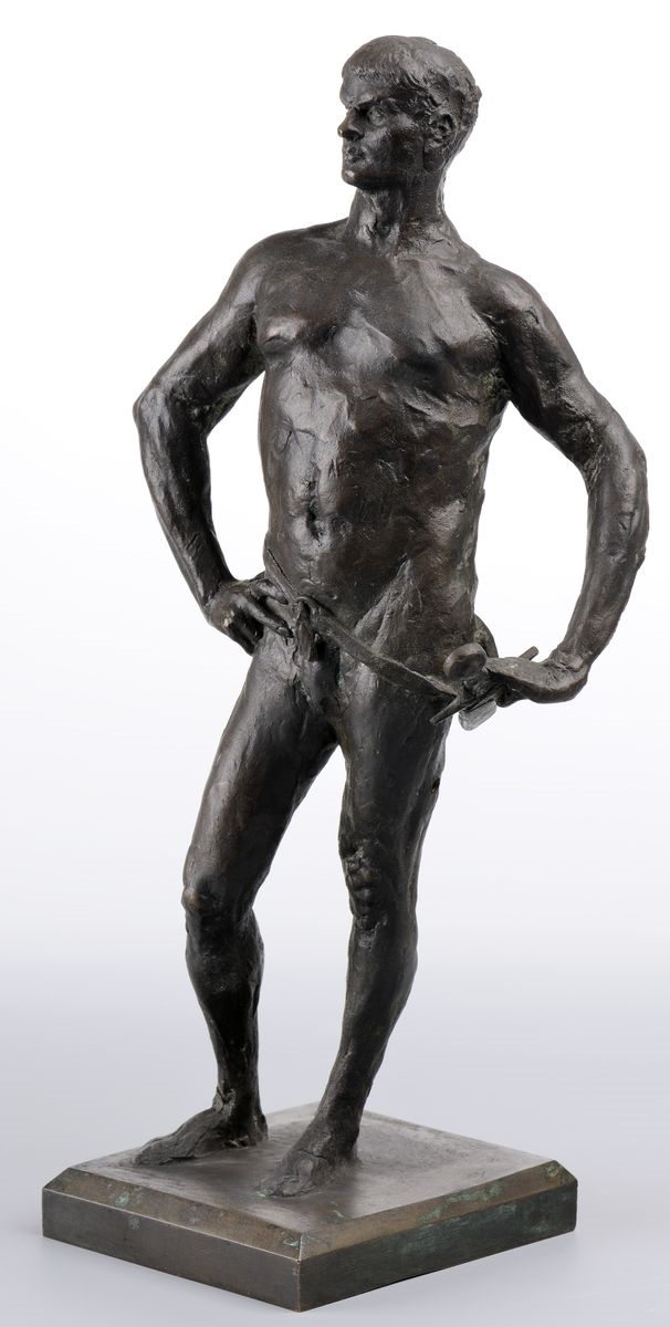 Homme nu avec glaive et baudrier, Ernest Meissonier, 1873 Date de début,1878 Date de fin,1893 Date de fonte