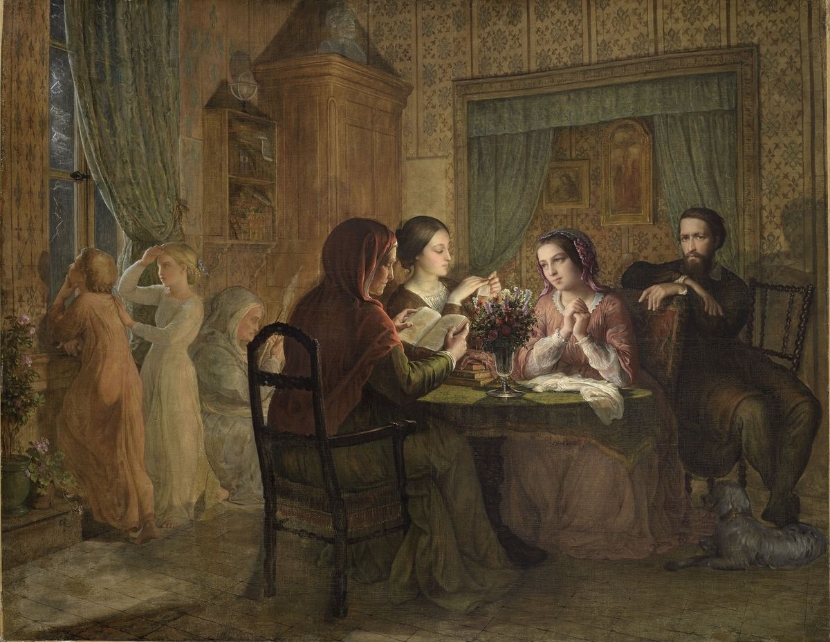 Le Poème de l'âme. Le Toit paternel, Louis Janmot, 1848 Date estimée de début - 1849 Date estimée de fin