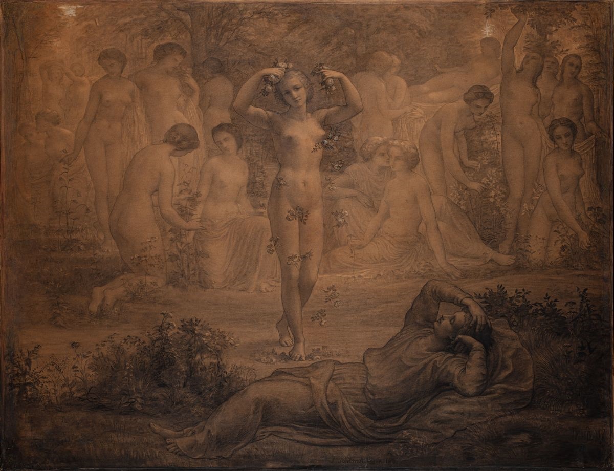 Le Poème de l'âme. Rêve de feu, Louis Janmot, 1861