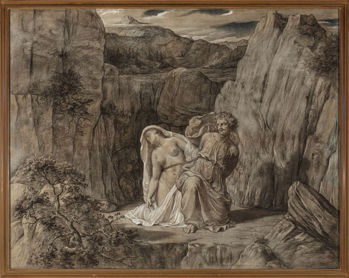 Le Poème de l'âme. Le Supplice de Mézence, Louis Janmot, 1865 Date estimée de début - 1877 Date estimée de fin