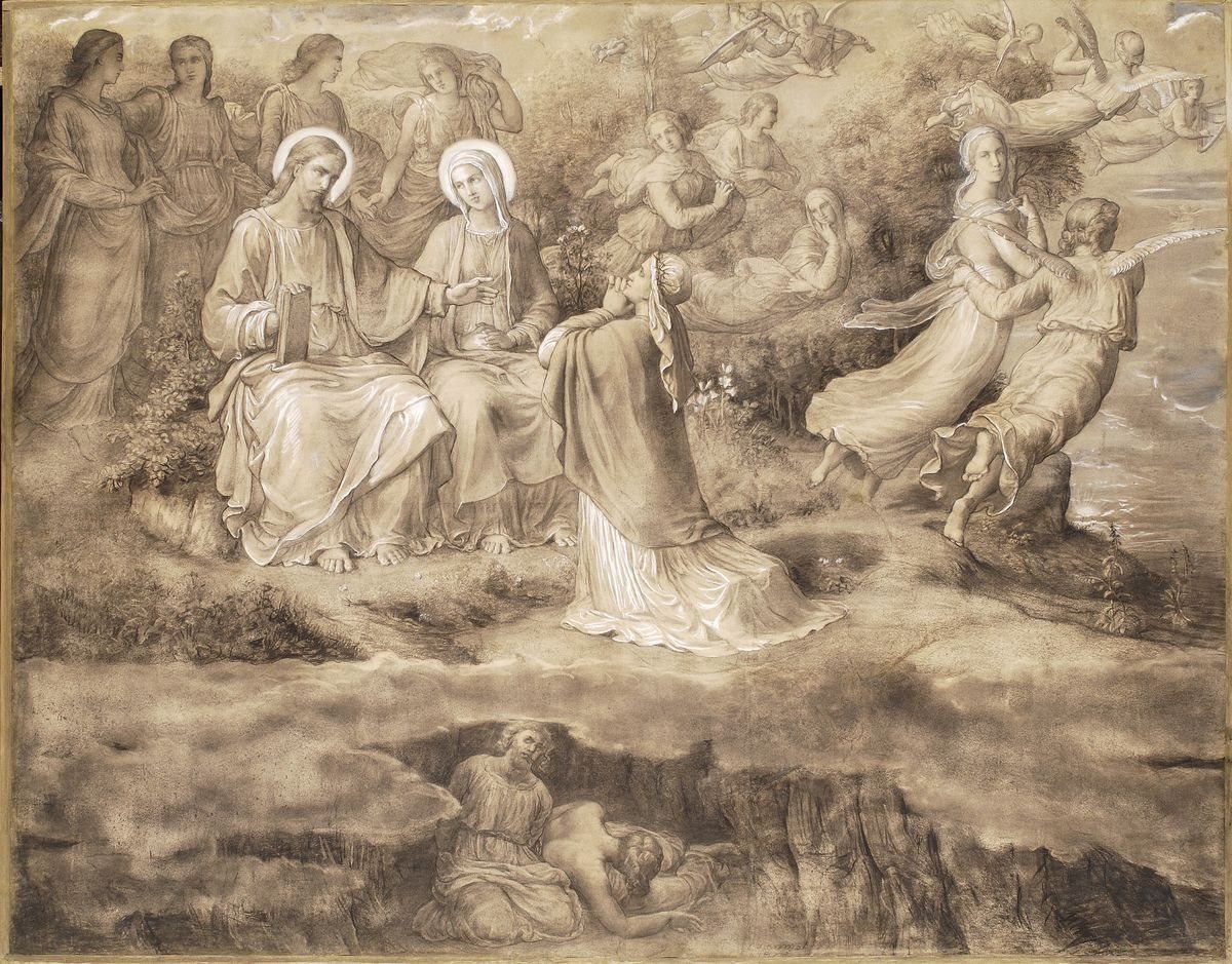 Le Poème de l'âme. Intercession maternelle, Louis Janmot, 1878 Vers - 1879 Vers