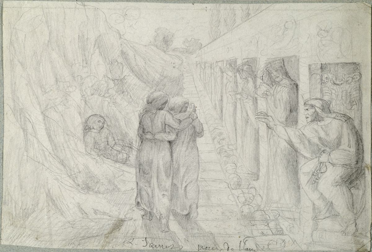 Étude pour Le Mauvais Sentier, Louis Janmot, 1850 Date estimée