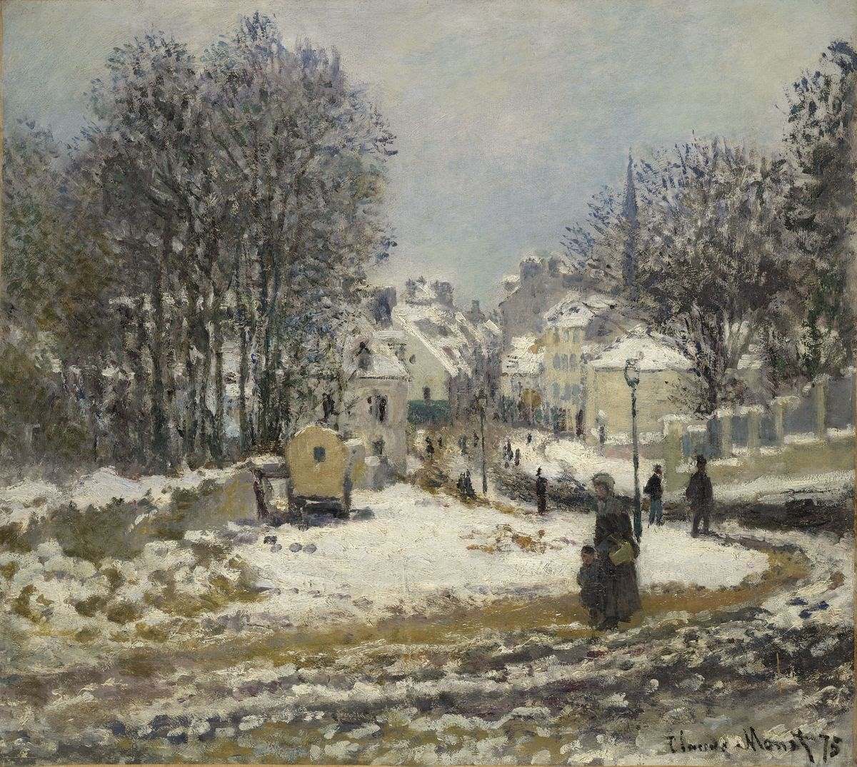 L'Entrée de la Grande Rue à Argenteuil, l'hiver — Клод Моне