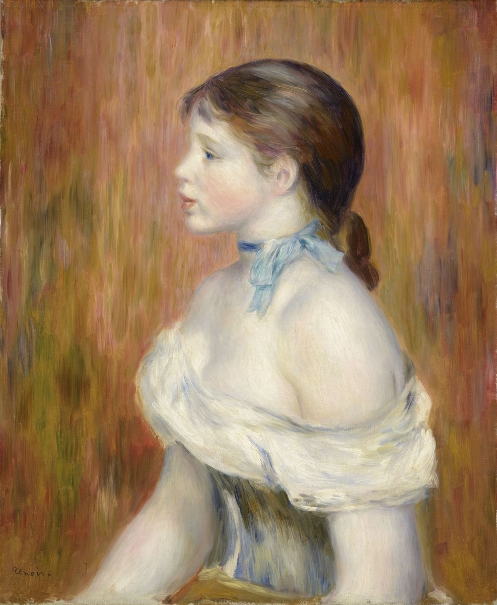 Jeune fille au ruban bleu — Пьер Огюст Ренуар