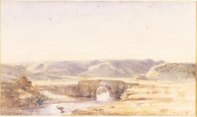 Pont dans la campagne romaine, François-Auguste Ravier, 19e siècle