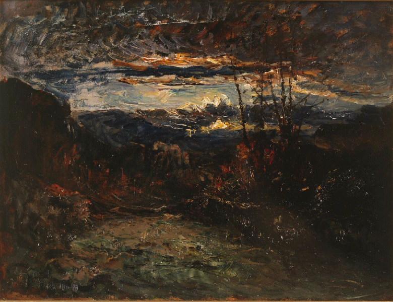 Chemin de Thuile conduisant à l'étang de Roche, François-Auguste Ravier, 19e siècle