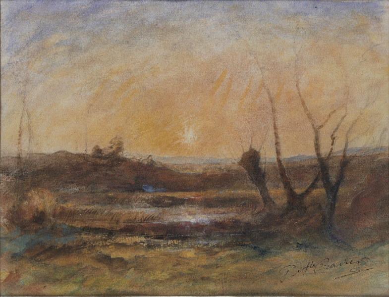 L'automne à Morestel - étang, François-Auguste Ravier, 19e siècle