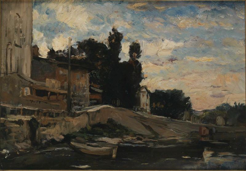 Bord de l'Ile Barbe, Jean Seignemartin, 1870