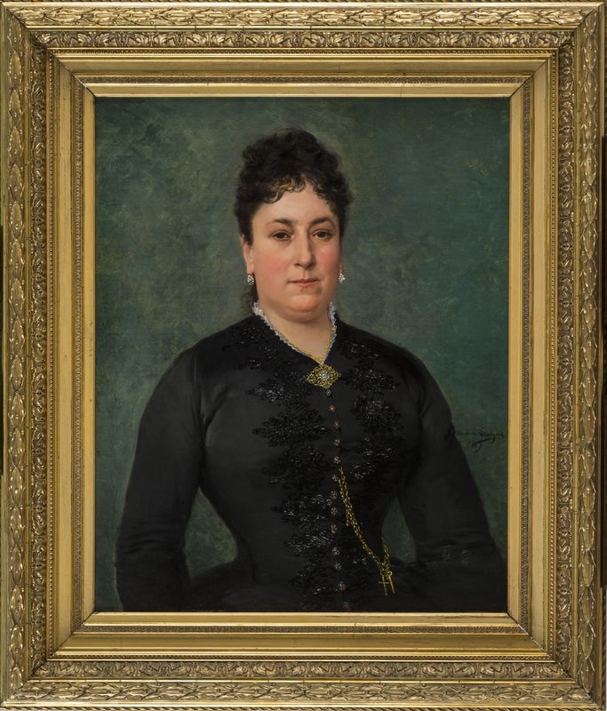 La Mère - Portrait de la famille Théophile Faure de Lucenay (Rhône), Théodore Lévigne, 1889 Date d'exécution