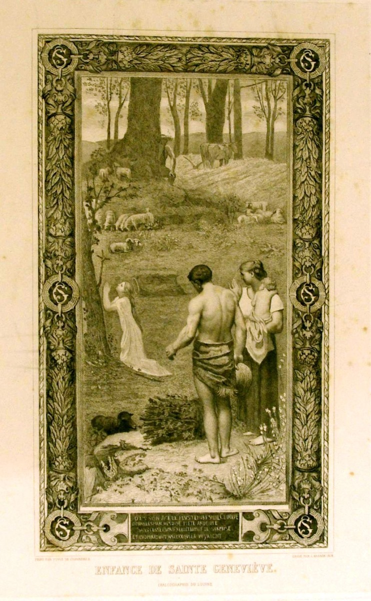 Enfance de sainte Geneviève, Alphonse-Charles Masson, 1878 Date d'exécution