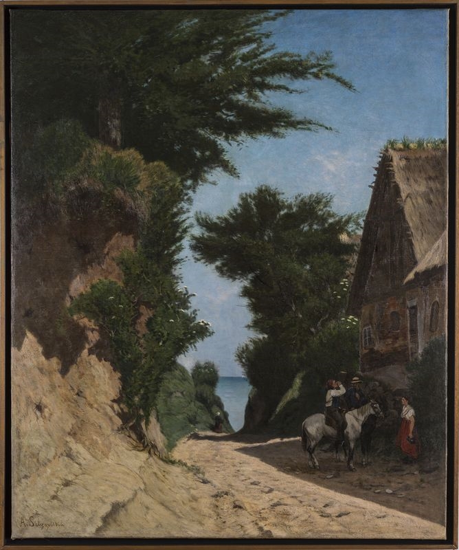 Chemin creux aux Grandes-Dalles (Normandie), Adrien Jacques Sauzay, 1865 Date d'exécution