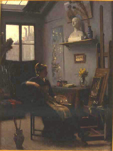 Intérieur d'atelier, Etienne Azambre, 1889