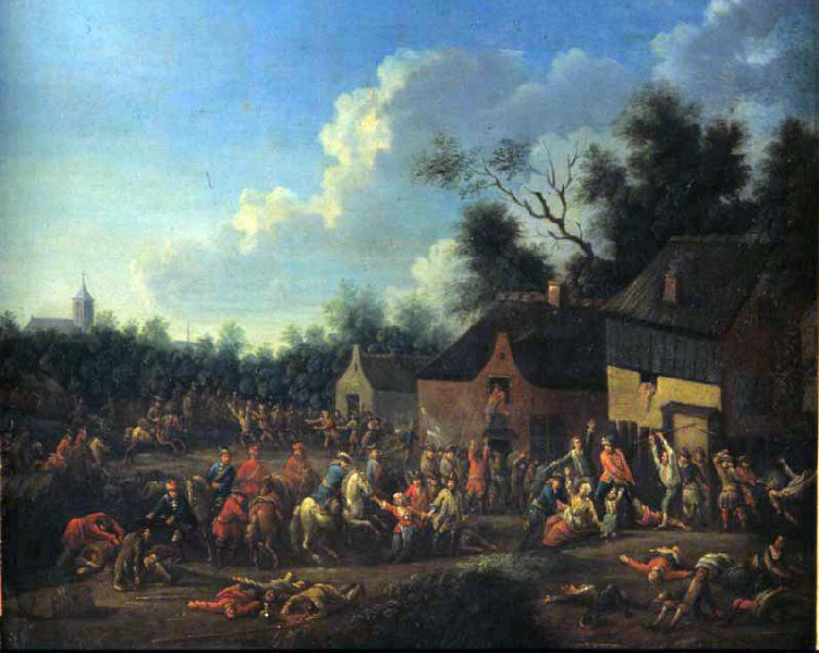 Scène de pillage, Karel Breydel, 17e siècle, 18e siècle