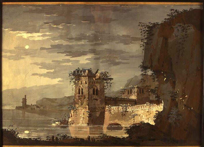 Paysage au bord d'un lac_0