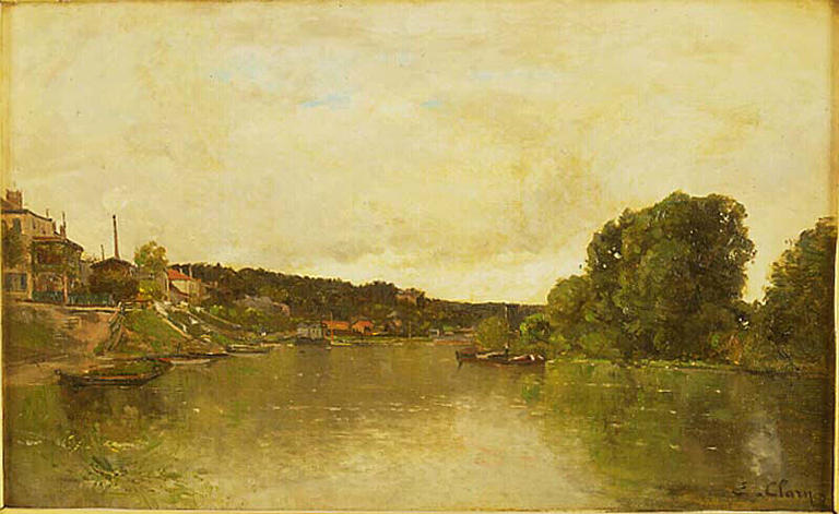 La Seine aux environs de Paris, Eugène Clary, 19e siècle