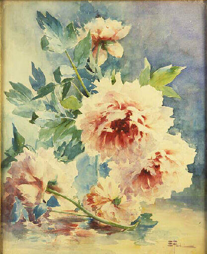 Pivoines, Ernest Filliard, 4e quart 19e siècle, 1ère moitié 20e siècle