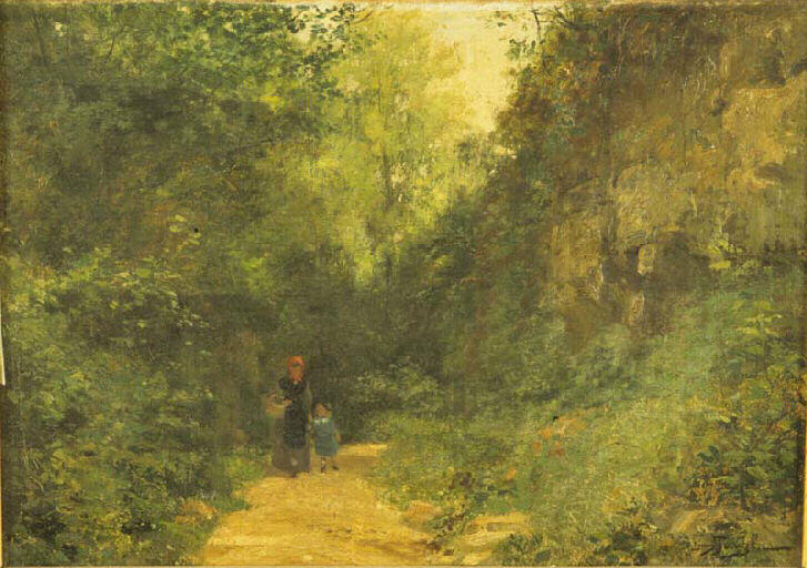 Paysage, Louis Tauzin, 19e siècle