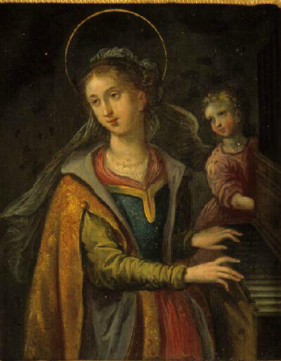 Sainte Cécile jouant de l'orgue_0