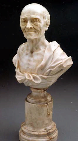 Buste de Voltaire, François Marie Rosset, 1796