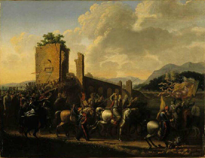 Scène militaire (prise d'une forteresse)_0