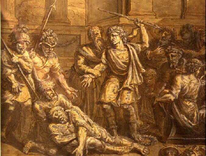 Scène antique, Jean-Baptiste Peytavin, 19e siècle