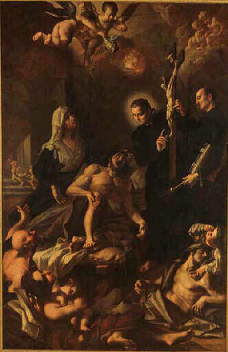 St François Xavier (?) bénissant les pestiférés ; St François Xavier (?) guérissant les malades_0