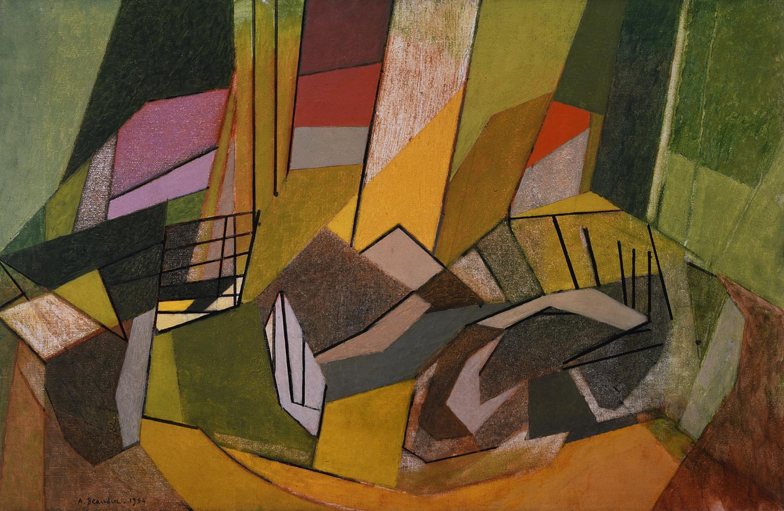 Les charrettes, André Beaudin, 1954