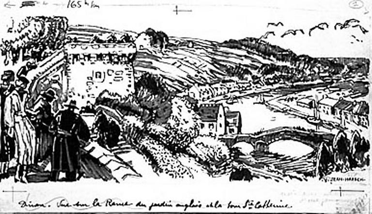 Dinan : vallée de la Rance vue des remparts [titre attribué]_0