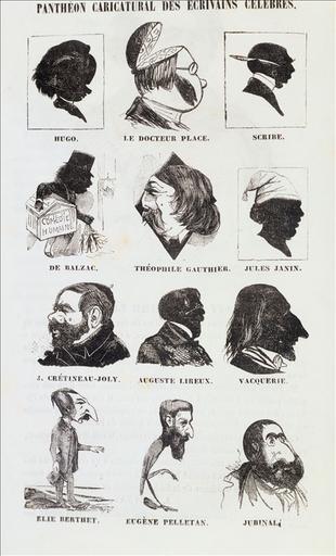 Le Mariage de Balzac, Le Livre des 400 auteurs, page 10 ; #Le Panthéon caricatural des écrivains célèbres, Le Livre des 400 auteurs, page 80_1