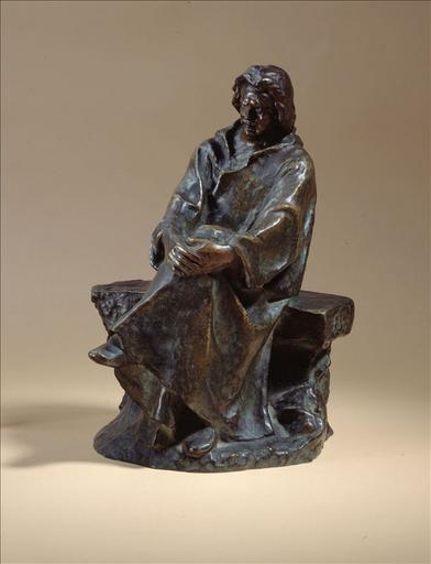 Balzac assis, reproduction réduite de la statue en pierre_0