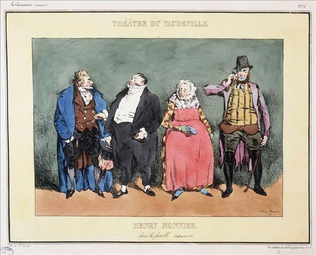 La France livrée aux corbeaux de toute espèce, planche 100, La Caricature, volume 2, numéro 50 du 13 octobre 1831 ; #Théâtre des folies royales, planche 67, La Caricature, volume 2, numéro 34 du 23 juin 1831 ; #Théâtre du Vaudeville, Henry Monnier dans la famille improvisée, planche 74, La Caricature, volume 2, numéro 37 du 14 juillet 1831_2