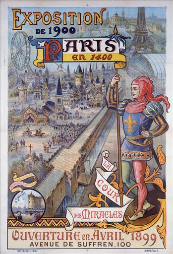 Exposition universelle / de 1900 / Paris / en 1400 / La / Cour / Des Miracles / Ouverture en 1899 / Avenue de Suffren, 100_0